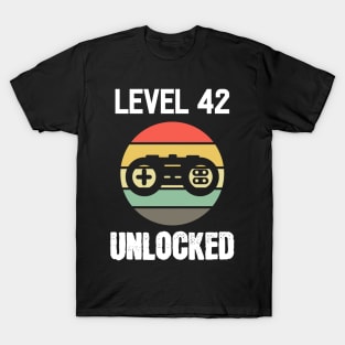 Level 42 Unlocked - For Gamers T-Shirt